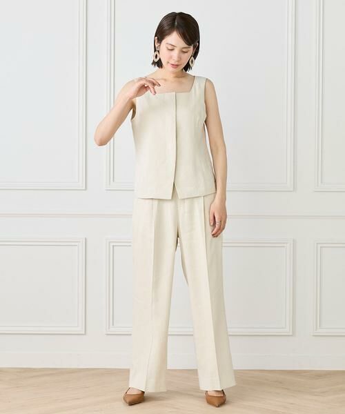 INED / イネド ベスト | リネンスクエアネックジレ《PONTETORTO》 | 詳細11