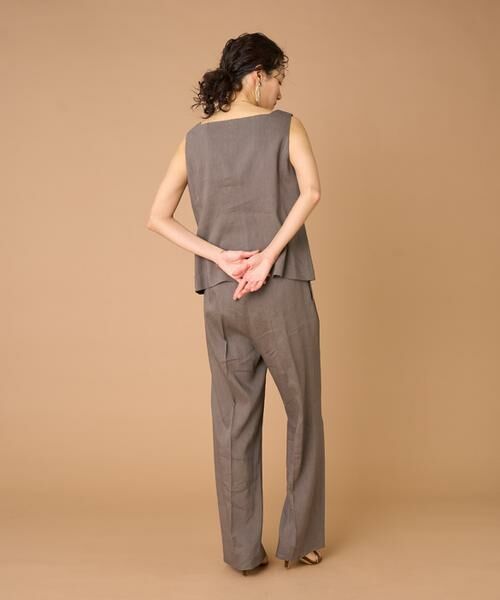 INED / イネド ベスト | リネンスクエアネックジレ《PONTERORTO》 | 詳細4