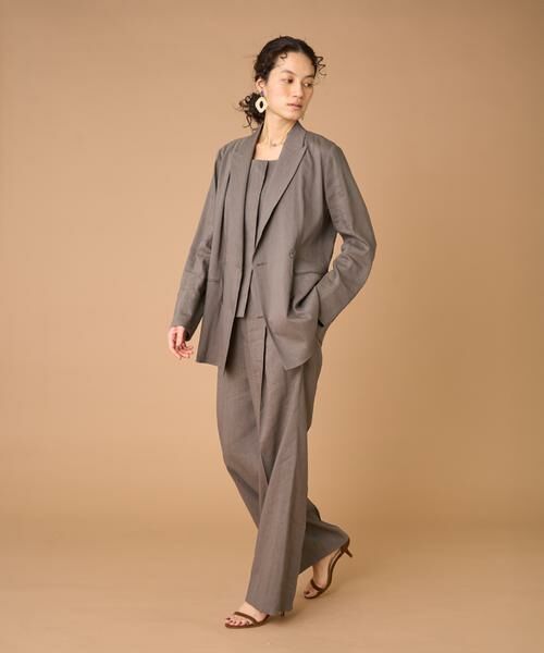 INED / イネド ベスト | リネンスクエアネックジレ《PONTERORTO》 | 詳細5