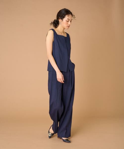 INED / イネド ベスト | リネンスクエアネックジレ《PONTERORTO》 | 詳細8