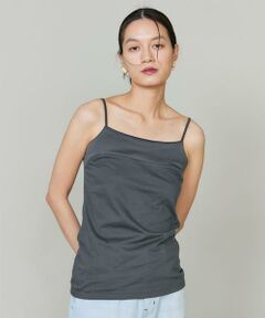 INED / イネド キャミソール・チューブトップ | スビンMIXコットンサテン切り替えキャミソール《スビン綿MIX天竺/A-GIRL’S 》