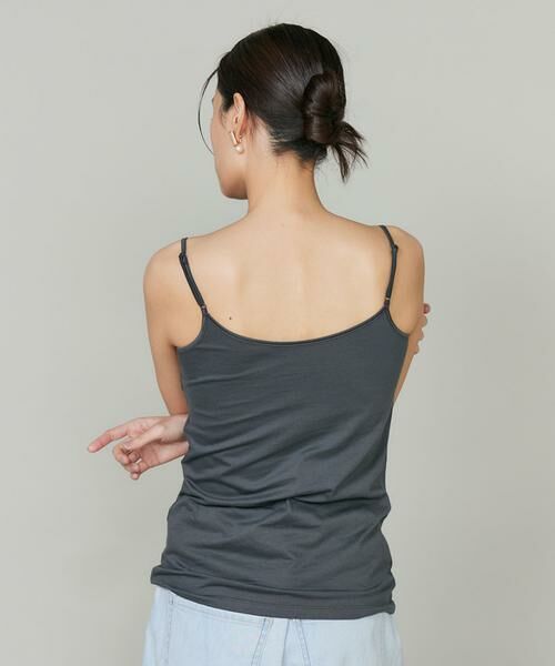 INED / イネド キャミソール・チューブトップ | スビンMIXコットンサテン切り替えキャミソール《スビン綿MIX天竺/A-GIRL’S 》 | 詳細12