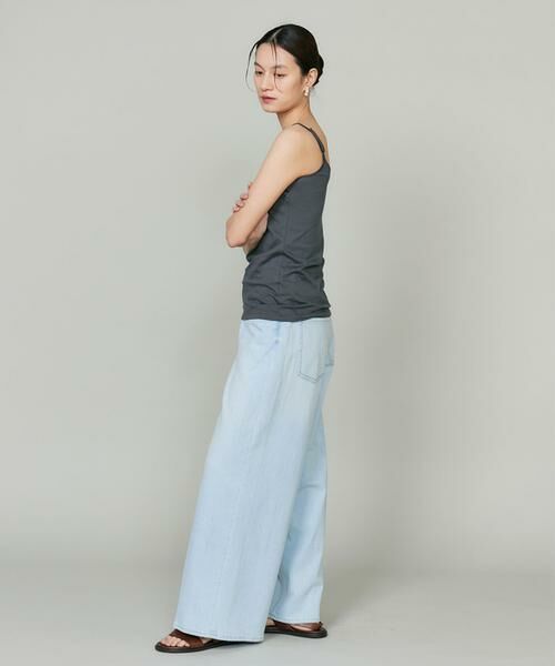 INED / イネド キャミソール・チューブトップ | スビンMIXコットンサテン切り替えキャミソール《スビン綿MIX天竺/A-GIRL’S 》 | 詳細3