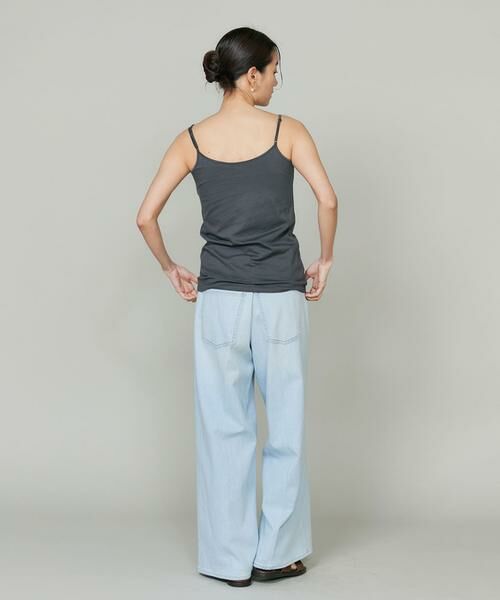 INED / イネド キャミソール・チューブトップ | スビンMIXコットンサテン切り替えキャミソール《スビン綿MIX天竺/A-GIRL’S 》 | 詳細4