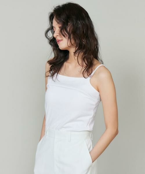 INED / イネド キャミソール・チューブトップ | 《大きいサイズ》スビンMIXコットンサテン切り替えキャミソール《スビン綿MIX天竺/A-GIRL’S 》 | 詳細13