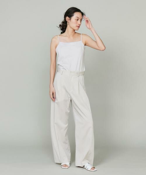 INED / イネド キャミソール・チューブトップ | 《大きいサイズ》スビンMIXコットンサテン切り替えキャミソール《スビン綿MIX天竺/A-GIRL’S 》 | 詳細5