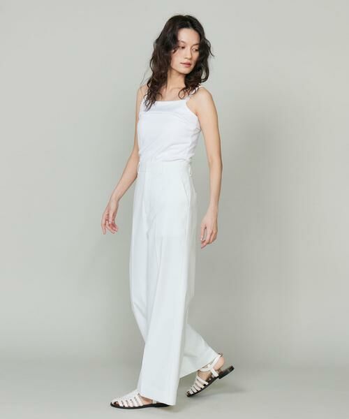 INED / イネド キャミソール・チューブトップ | 《大きいサイズ》スビンMIXコットンサテン切り替えキャミソール《スビン綿MIX天竺/A-GIRL’S 》 | 詳細9