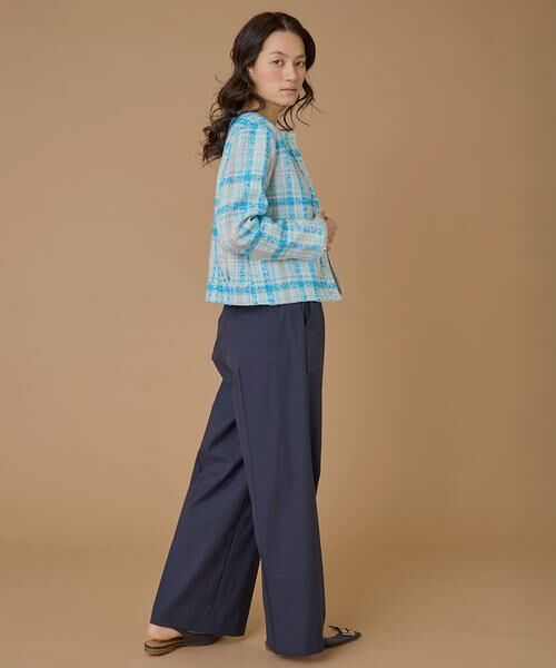 INED / イネド ノーカラージャケット | 《大きいサイズ》ノーカラーツイードジャケット《LINTON》 | 詳細5