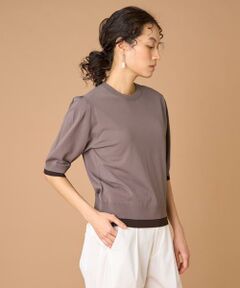 INED / イネド ニット・セーター | クルーネック5分袖ニット