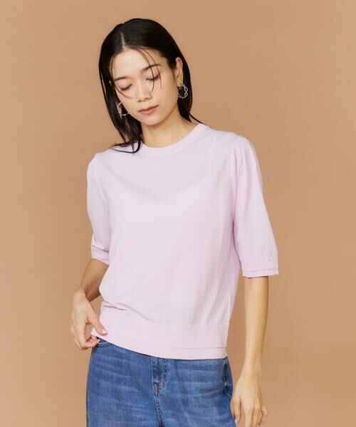 INED / イネド ニット・セーター | クルーネック5分袖ニット | 詳細15