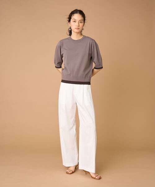 INED / イネド ニット・セーター | クルーネック5分袖ニット | 詳細2