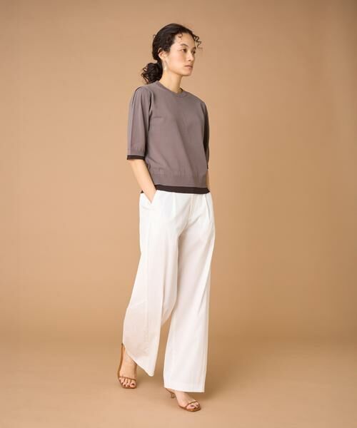 INED / イネド ニット・セーター | クルーネック5分袖ニット | 詳細3