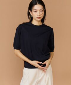 INED / イネド ニット・セーター | 《大きいサイズ》クルーネック5分袖ニット