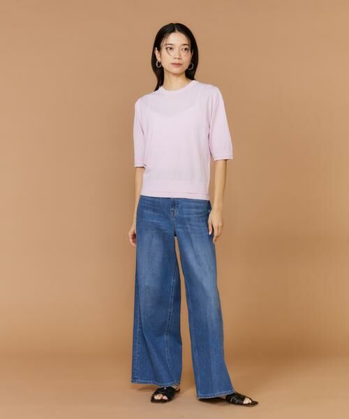 INED / イネド ニット・セーター | 《大きいサイズ》クルーネック5分袖ニット | 詳細10