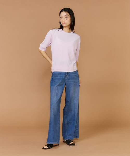 INED / イネド ニット・セーター | 《大きいサイズ》クルーネック5分袖ニット | 詳細11