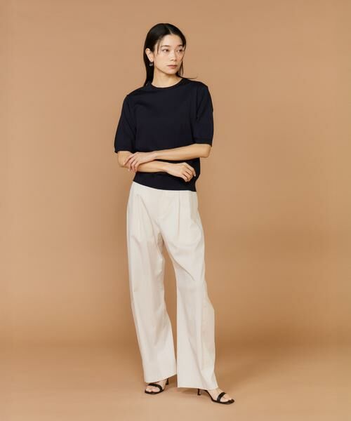 INED / イネド ニット・セーター | 《大きいサイズ》クルーネック5分袖ニット | 詳細8