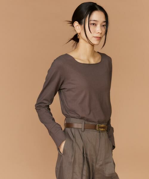 INED / イネド Tシャツ | 《大きいサイズ》スクエアネックプルオーバー | 詳細15