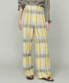 INED / イネド その他パンツ | 先染めチェックセミワイドパンツ