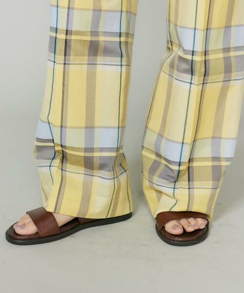 INED / イネド その他パンツ | 先染めチェックセミワイドパンツ | 詳細15