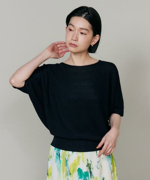 INED / イネド ニット・セーター | 《大きいサイズ》ドルマンスリーブニット《Cuoo》（ダークネイビー8）