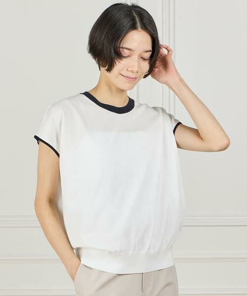 INED / イネド ニット・セーター | 《大きいサイズ》フレンチスリーブニット | 詳細1