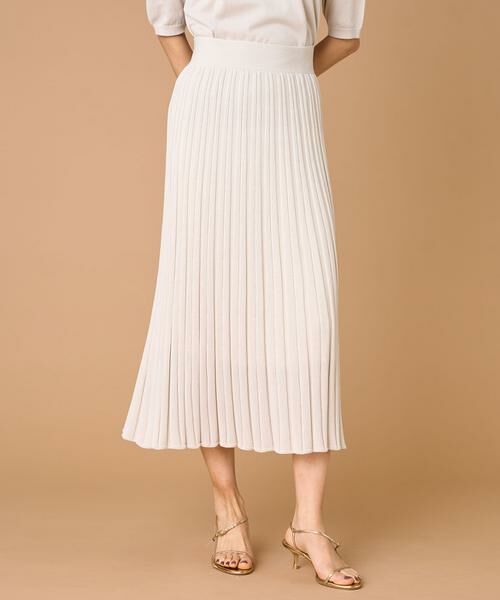 INED / イネド ロング・マキシ丈スカート | ホールガーメントニットスカート《Cuoo》（グレーベージュ3）