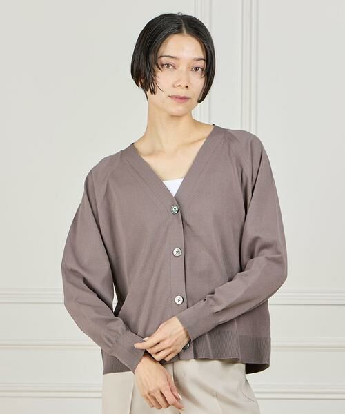 INED / イネド カーディガン・ボレロ | Vネックカーディガン（モカチャ3）