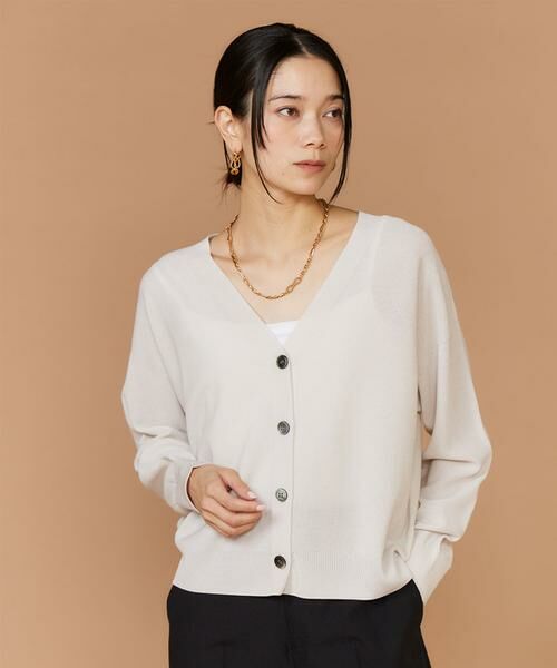 INED / イネド カーディガン・ボレロ | 《大きいサイズ》Vネックカーディガン《Cuoo》 | 詳細13