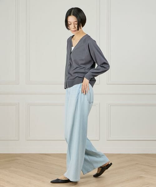 INED / イネド カーディガン・ボレロ | 《大きいサイズ》 Vネックカーディガン | 詳細6