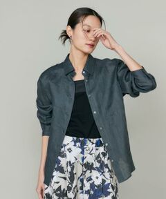 INED / イネド シャツ・ブラウス | 《大きいサイズ》リネンレギュラーカラーシャツ