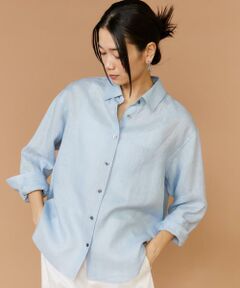 INED / イネド シャツ・ブラウス | 《大きいサイズ》リネンレギュラーカラーシャツ