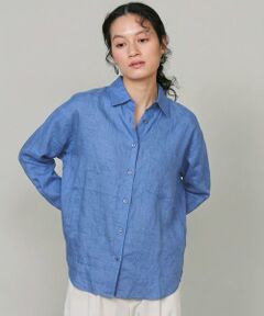 INED / イネド シャツ・ブラウス | 《大きいサイズ》リネンレギュラーカラーシャツ