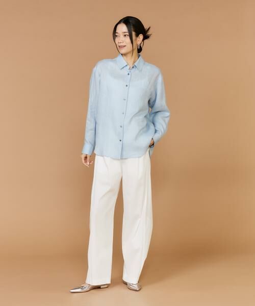 INED / イネド シャツ・ブラウス | 《大きいサイズ》リネンレギュラーカラーシャツ | 詳細3