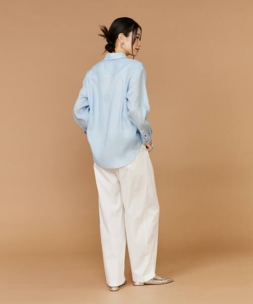 INED / イネド シャツ・ブラウス | 《大きいサイズ》リネンレギュラーカラーシャツ | 詳細4
