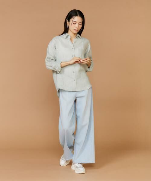 INED / イネド シャツ・ブラウス | 《大きいサイズ》リネンレギュラーカラーシャツ | 詳細6