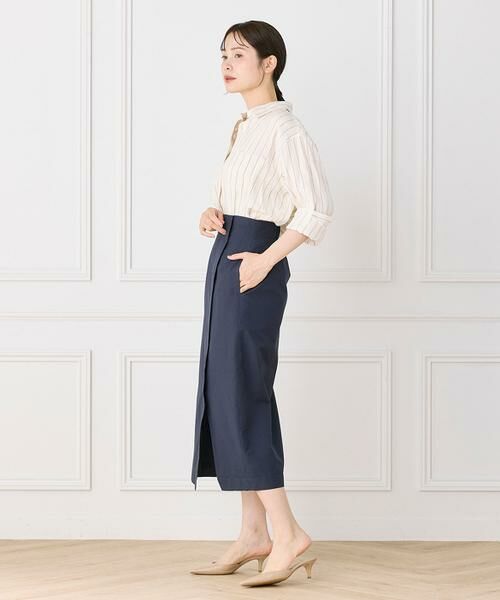 INED / イネド シャツ・ブラウス | 《大きいサイズ》リネンレギュラーカラーシャツ | 詳細3