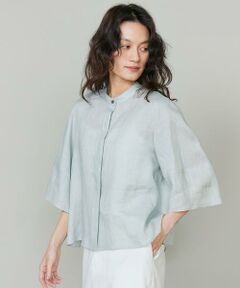 INED / イネド シャツ・ブラウス | 《大きいサイズ》リネンコクーンスリーブブラウス