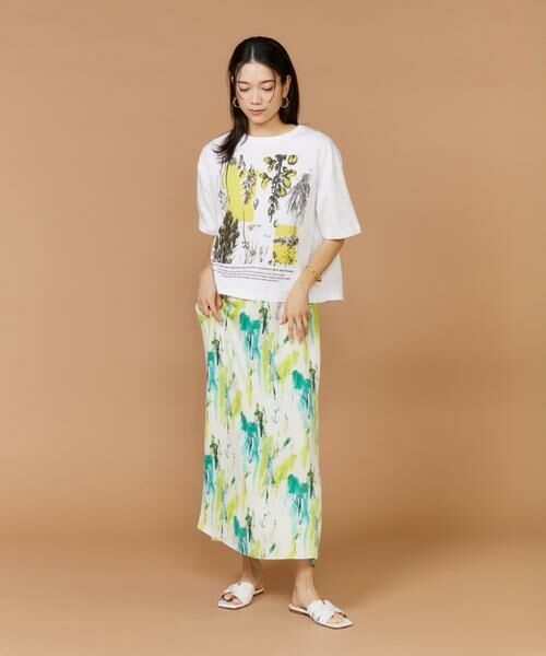 INED / イネド Tシャツ | 半袖Tシャツ ボタニカル《manipuri》 | 詳細2