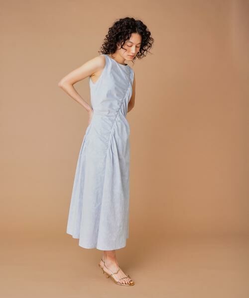 INED / イネド ミニ丈・ひざ丈ワンピース | 斜めギャザーワンピース　 | 詳細3