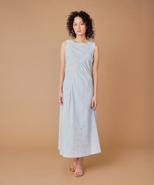 INED / イネド ミニ丈・ひざ丈ワンピース | 斜めギャザーワンピース　 | 詳細5
