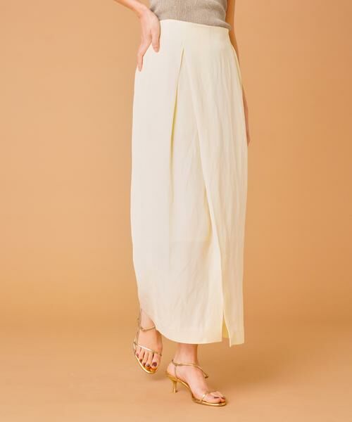 INED / イネド ミニ・ひざ丈スカート | 3月ラップ風スカート | 詳細1