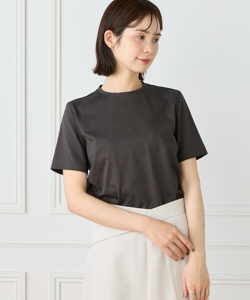 INED / イネド Tシャツ | シンプルTシャツ（ダークブラウン4）