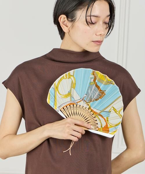 INED / イネド その他小物 | スカーフ柄シルク扇子 ピルエット《manipuri》 | 詳細3
