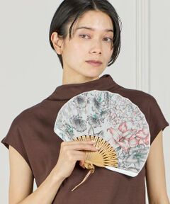 INED / イネド その他小物 | スカーフ柄シルク扇子 スプリングスプリング《manipuri》