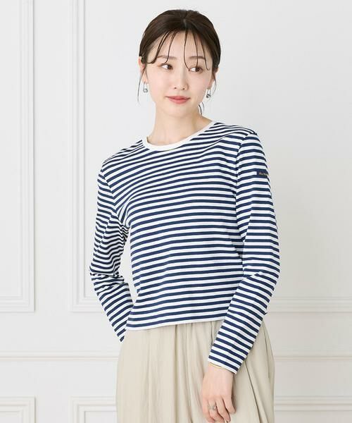 INED / イネド Tシャツ | ルミノア ボーダーカットソー MADEMOISELLE《Le minor》（ボーダー7）