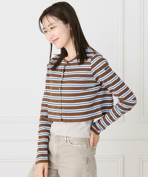 INED / イネド カットソー | ルミノア ボーダーショートカーディガン　SHORT CARDIGAN《Le minor》 | 詳細11