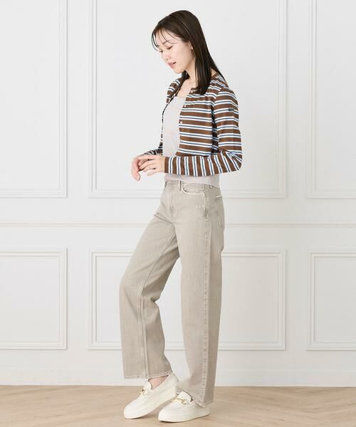 INED / イネド カットソー | ルミノア ボーダーショートカーディガン　SHORT CARDIGAN《Le minor》 | 詳細3