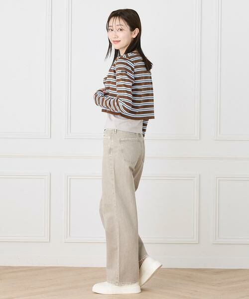 INED / イネド カットソー | ルミノア ボーダーショートカーディガン　SHORT CARDIGAN《Le minor》 | 詳細4