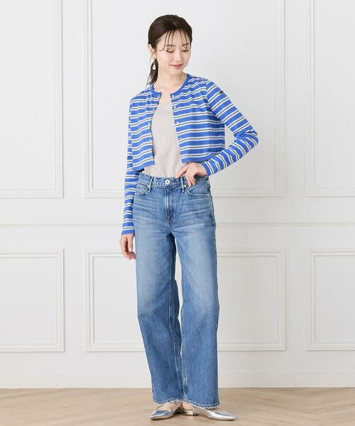 INED / イネド カットソー | ルミノア ボーダーショートカーディガン　SHORT CARDIGAN《Le minor》 | 詳細7