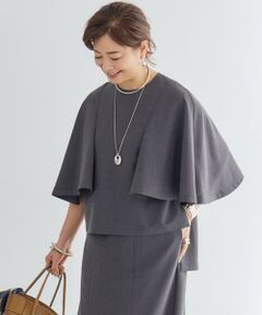 《大きいサイズ》ケープスリーブブラウス《三尋木奈保コラボ》